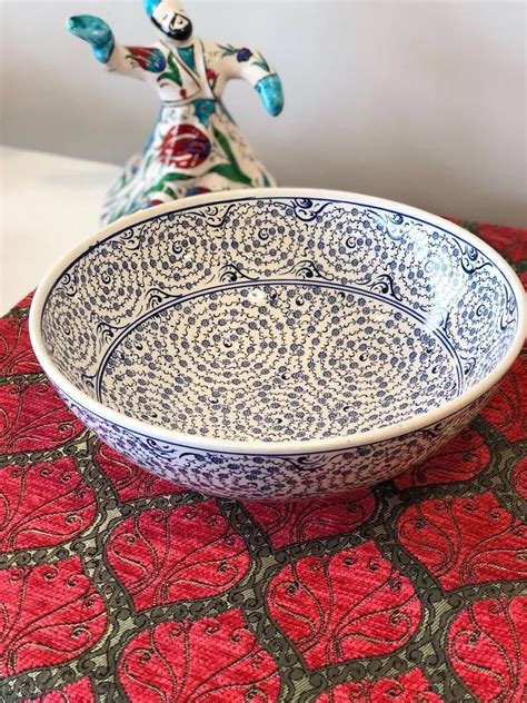 Large Turkish Ceramic Bowl Large Colorful Ceramic Salad Etsy New