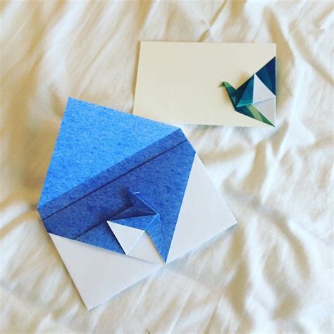 Origami Greeting Card Handmade With Beautiful Paper 35 Etsy