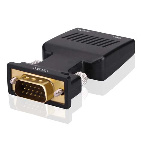 Bakeey Hdmi Female To Vga Male Adapter With 35mm Audio Output 1080p