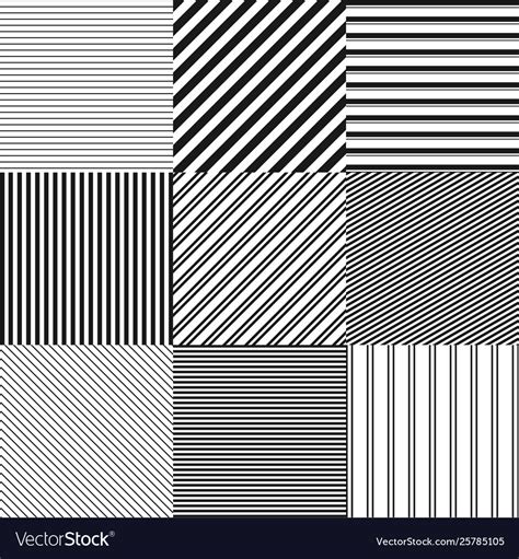 Seamless Abstract Striped Patterns Royalty Free Vector Image