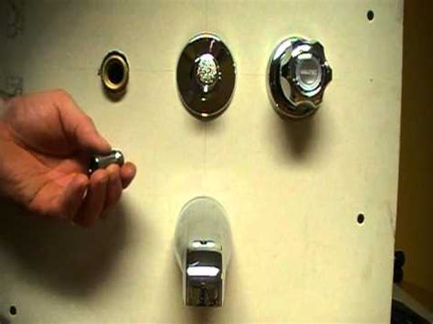 Turn off the water to the shower faucet using either a local shutoff valve or the main water valve for the house. How to fix or repair a leaky bath and shower faucet..Stem ...