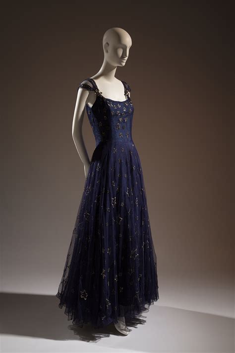 Gabrielle Coco Chanel Etoiles Navy Blue Tulle And Sequin Evening Dress