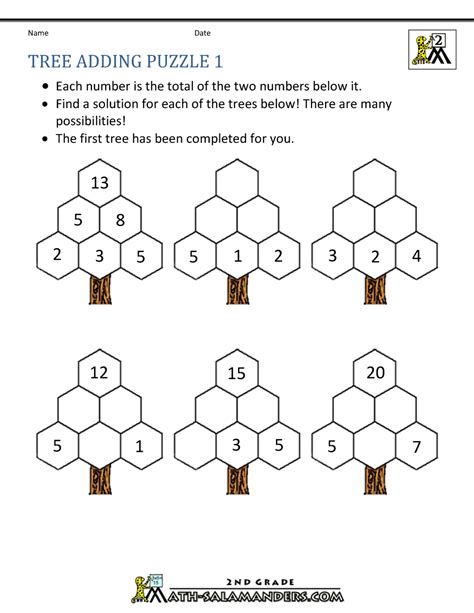 Free Math Puzzles Addition And Subtraction