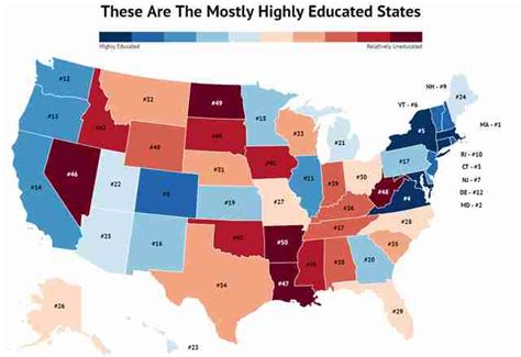 Most Educated States In Us Revealed By Map Thrillist