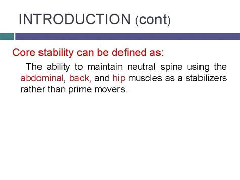 Effect Of Core Stability Exercises On Trunk Muscles