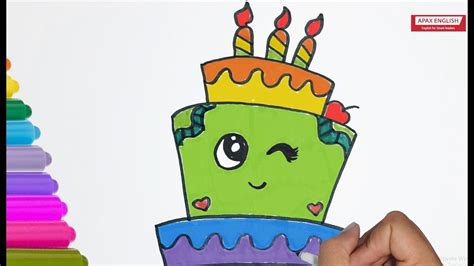 Today we're learning how to draw a cute birthday cake! How To Draw Cute Birthday Cake | Draw A Cartoon Birthday Cake - YouTube