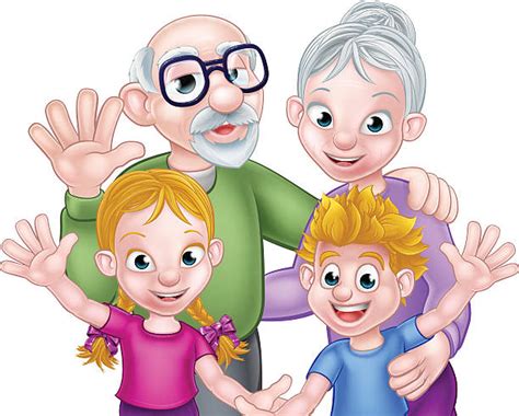 100 Grandfather Granddaughter On White Illustrations Royalty Free