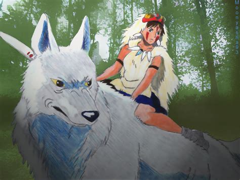 Princess Mononoke And Her Wolf By Moonyasha93 On Deviantart