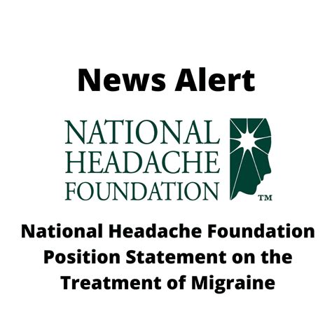 National Headache Foundation Position Statement On The Treatment Of
