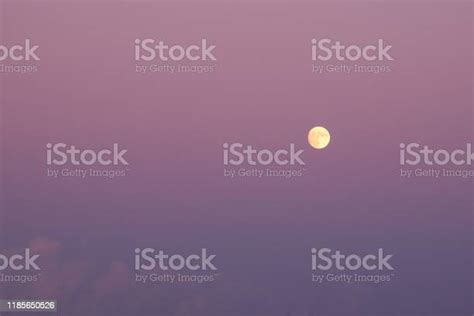 Purple Night Sky And Moon Ligh Stock Photo Download Image Now