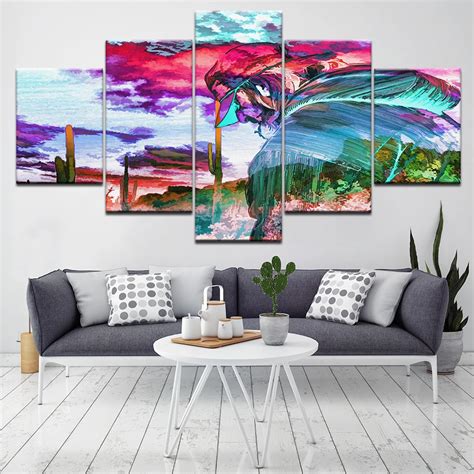 Modular Painting Canvas Wall Art 5 Pieces Abstract Color Character