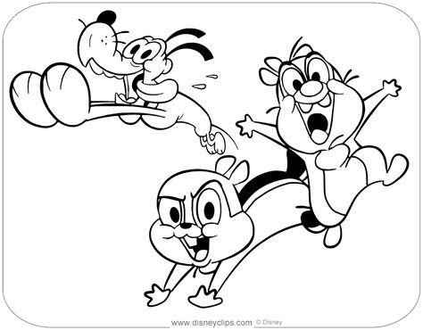 Chip N Dale Park Life Coloring Pages