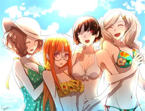 Sakura Futaba Takamaki Anne Niijima Makoto And Okumura Haru Persona