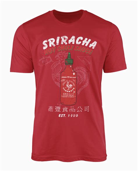 Sriracha Hot Chili Sauce T Shirt Pop Cult Officially Licensed