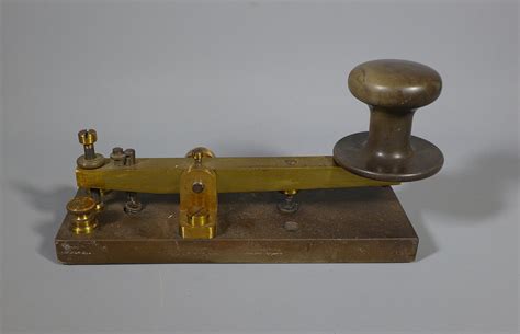 Large Antique Wood Brass Telegraph Morse Code Key 4 Antique Price