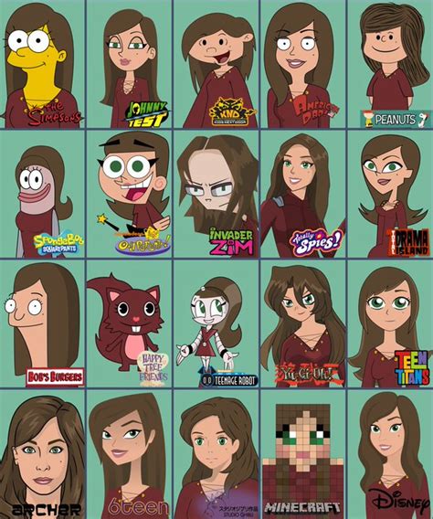 The Many Faces Of Characters From Cartoon Tv Network S Animated Series
