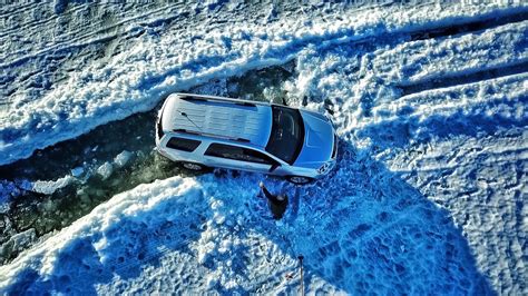 Rescue Mission Man Stuck On Thin Ice Frozen Lake Youtube