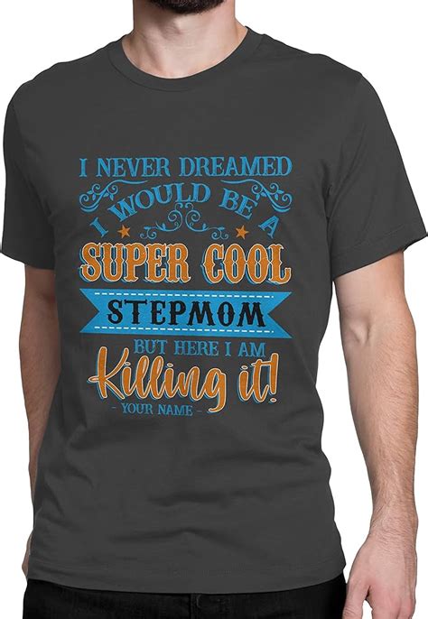 Personalized Stepmom Unisex T Shirt Best Bonus Mom Ever Tee Black Clothing