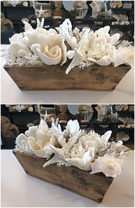 These Rustic Wooden Troughs Full Of Seashells Are The Perfect