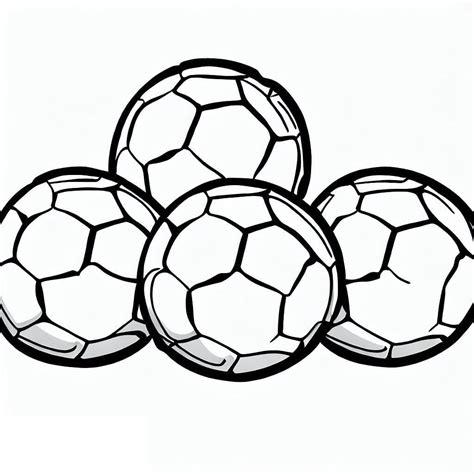 Desenhos De Quatro Bolas De Futebol Para Colorir E Imprimir
