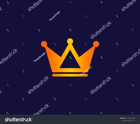 Gold Crown Logo Stock Vector Royalty Free 1189241269