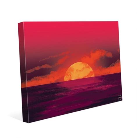 Creative Gallery Sunset Seascape Print On Canvas At