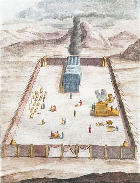 The Tabernacle With Its Courts Erected In The Wilderness Holy Land Maps