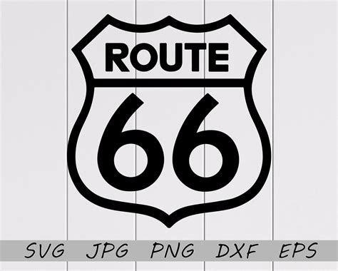 Route 66 Sign Svg Route 66 Highway Sign Svg Route 66 Vector Clipart