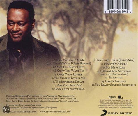 Luther Vandross Hidden Gems Cd Luther Vandross Cd Album