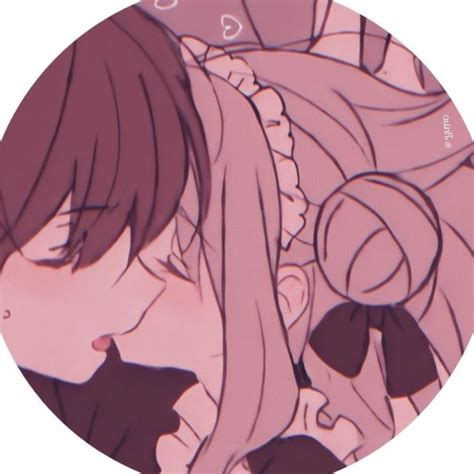 Cute Anime Couple Kissing Forehead Matching Pfp