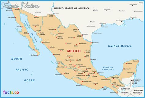 Mexico City Map Travelsfinderscom