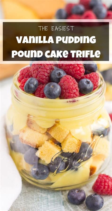 This Berry Vanilla Pudding Pound Cake Trifle Is Filled With Creamy