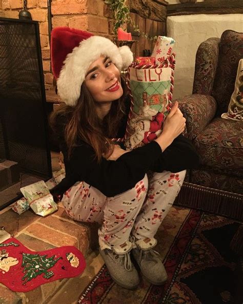 Christmas Stocking Lily Collins Lily Lilly Collins