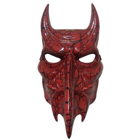 1pcslot Horror Bull Party Mask Red Texture Halloween Masquerade Full