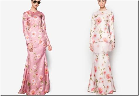 minimalist pastel floral baju kurung ideas for raya 2016 minimalist pastel kurung moden pastel