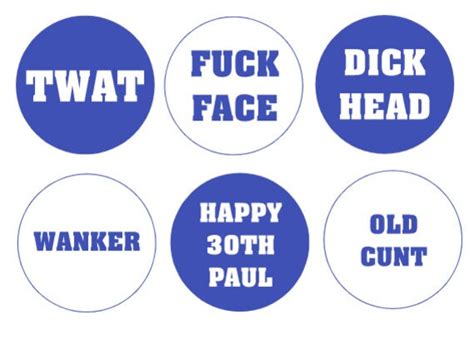 Personalised Rude Edible Toppers For Cakes Cupcakes Cookies Etsy Uk
