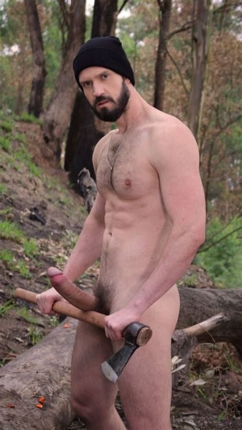 Very Hairy Naked Men Outdoors