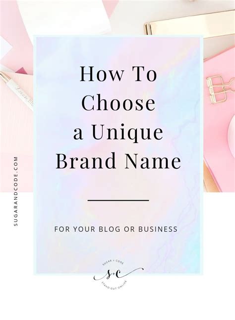 How To Choose A Unique And Original Brand Name For Your Blog Or