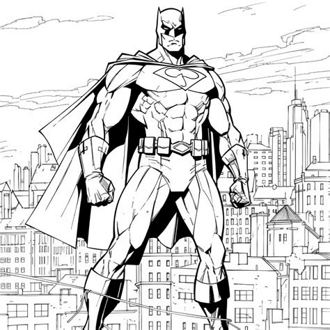 Superhero Coloring Pages Batman Coloring Page Bubakid