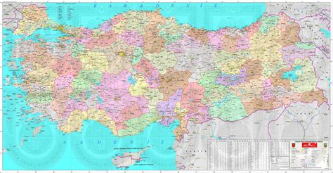 Подробная карта турции на русском языке. Подробная административная карта Турции с регионами на ...