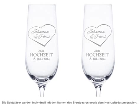 Schneiden sie den entwurf aus und legen sie ihn zur gravur unter flache scheiben oder in das hohlglas. Sektgläser zur Hochzeit - Herz Gravur mit Namen des Brautpaars