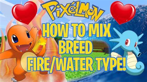 How To Mix Breed Firewater Type Pokemon Minecraft Pixelmon Youtube