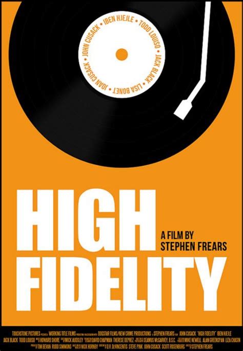 High Fidelity 2000 ~ Minimal Movie Poster By Polar Designs