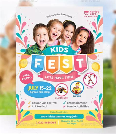41 Kids Festival Flyer Templates Free And Premium Templates Download