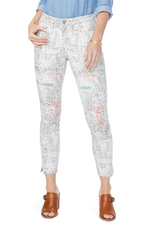 Nydj Denim Ami Ankle Skinny Jeans In Paisley Impression Canyon Clay