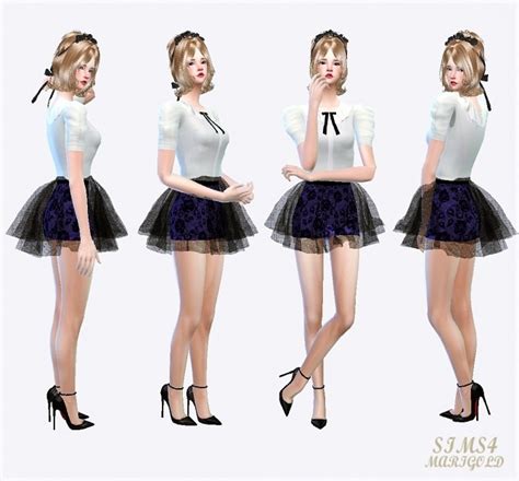 Voluminous Ballerina Mini Skirt V2 At Marigold Sims 4 Updates
