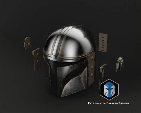 Mando Helmet 3d Print Files Galactic Armory