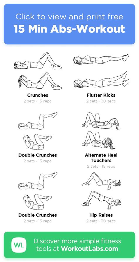 An Exercise Poster With The Instructions For How To Do Abs Workouts And Exercises