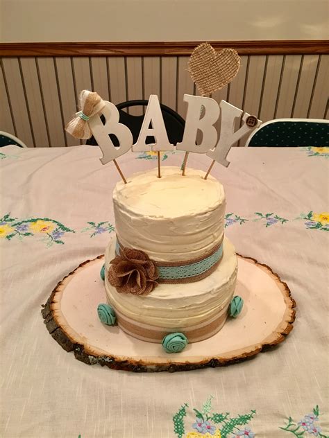 Rustic Baby Shower Cake Rustic Baby Shower Cake Baby Shower Cakes