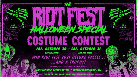 Contest Show Off Your Best Costume At The Riot Fest Halloween Special